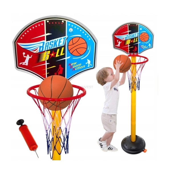 Basketbalová súprava Foxbuy s loptou a pumpou 115 cm